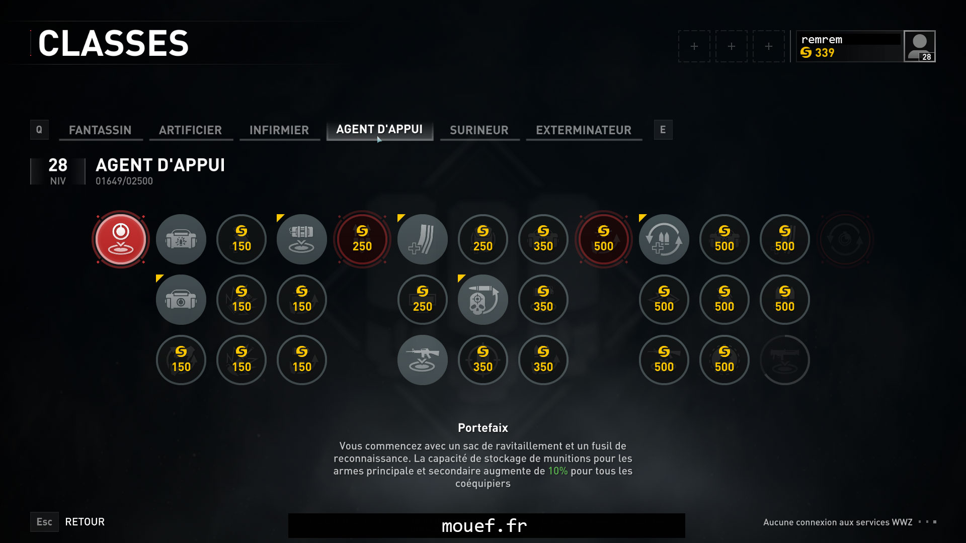 World War Z, présentation classes et évolutions