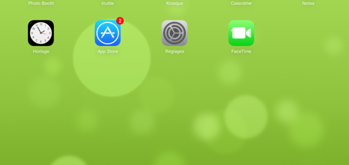 iOS 7, écran d'accueil